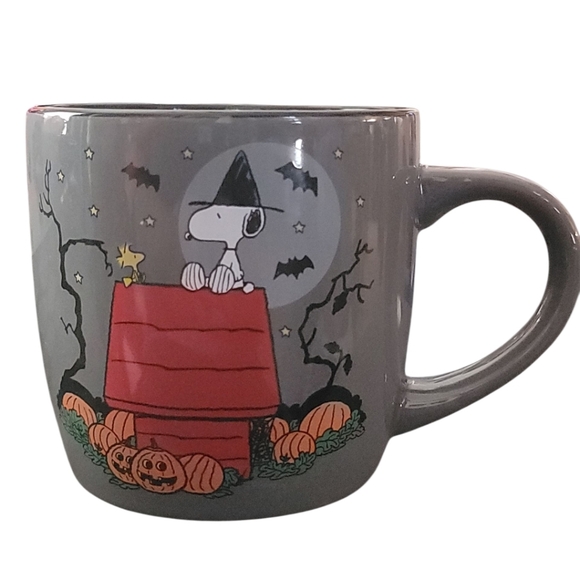 Halloween Peanuts Snoopy & Woodstock Ceramic Mug 20 Oz. Pumpkins - Picture 1 of 4